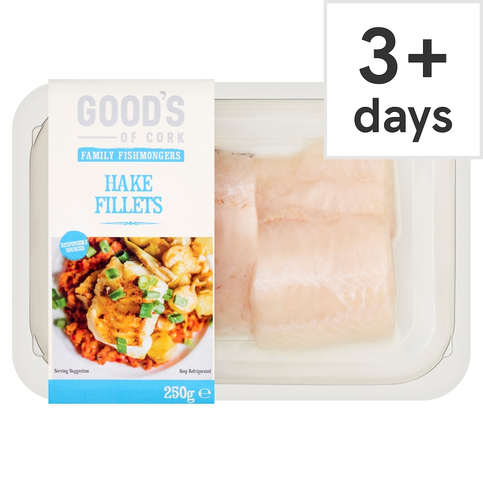 Good's of Cork Hake Fillet Skinless 250g