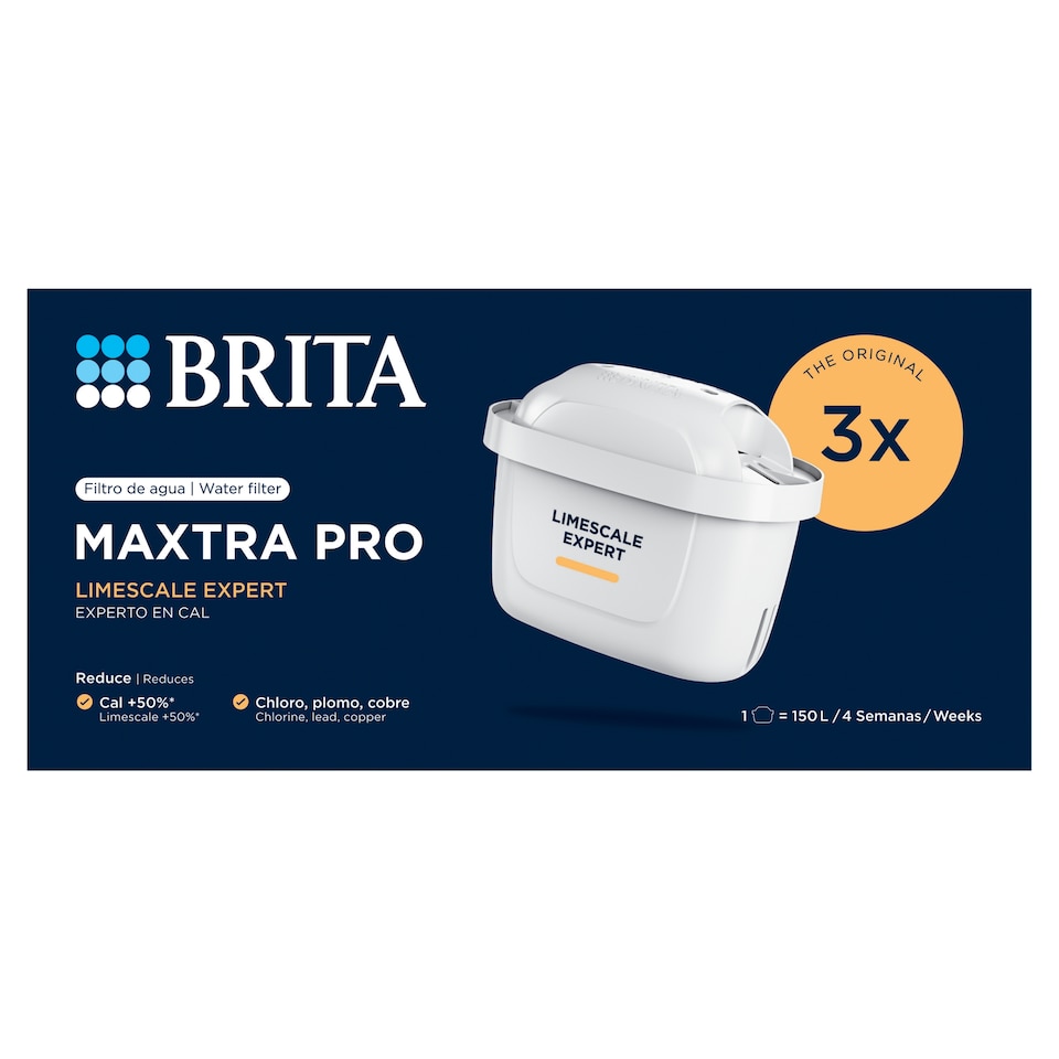 Brita Maxtra Pro Limescale Water Filter Cartridges 3 Pack