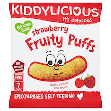 Kiddylicious Strawberry Fruity Puffs 10G