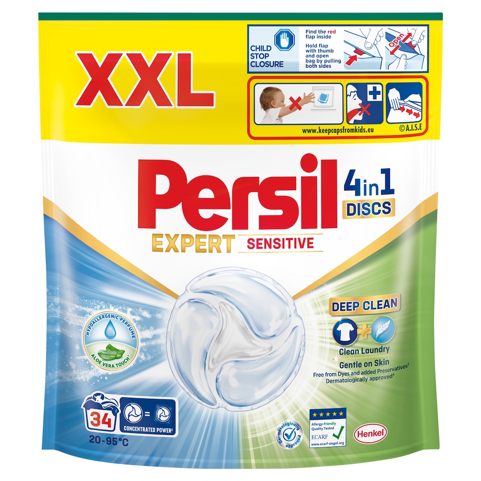 Obrázek 1 pro produkt Persil prací kapsle Discs 4v1 Expert Sensitive 34 praní