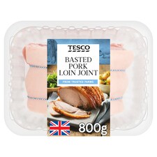 Tesco British Basted Pork Loin Joint 800g