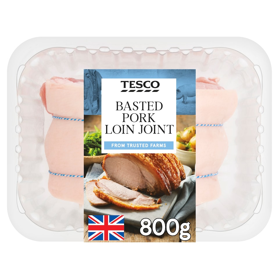 Tesco British Basted Pork Loin Joint 800g