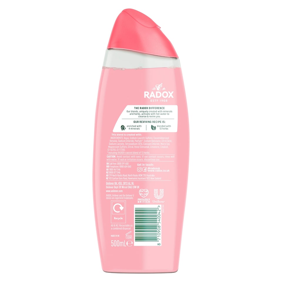 image 1 of Radox Feel Uplifted Shower Gel 500Ml