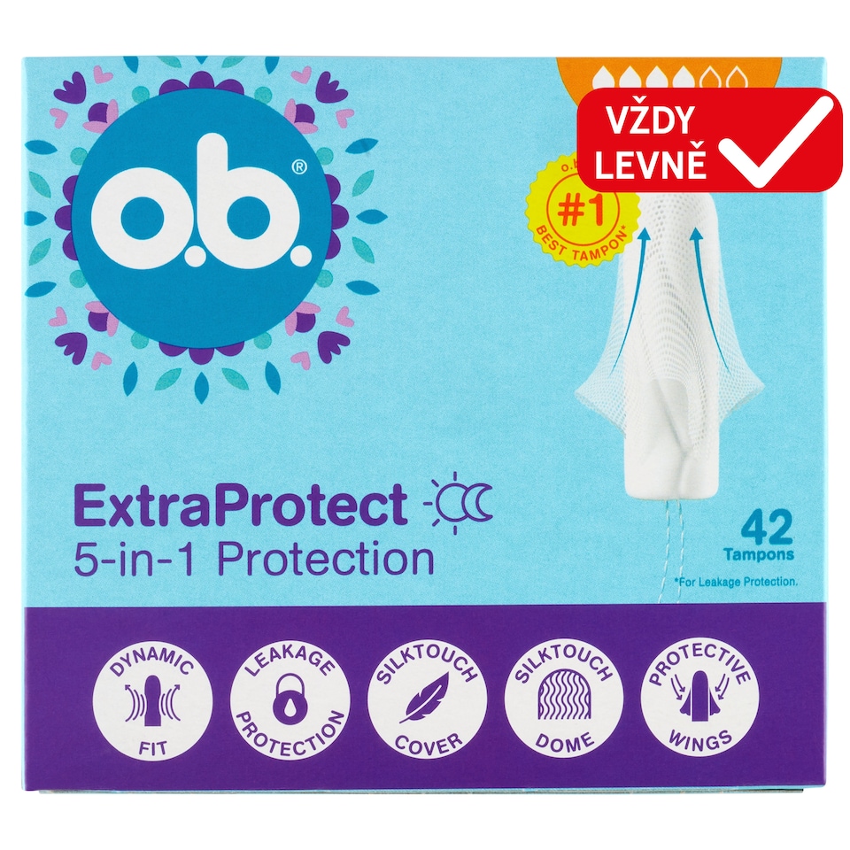Obrázek 1 pro produkt O.B. ExtraProtect Super tampony 42 ks