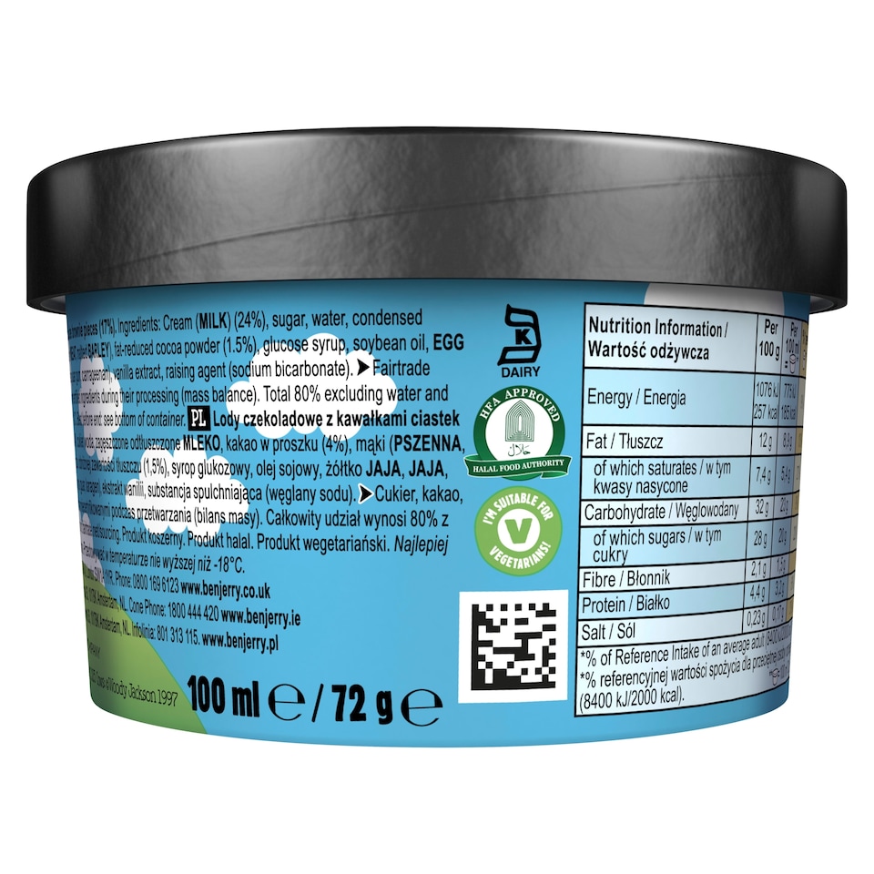image 1 of Ben & Jerry's Chocolate Fudge Brownie Ice Cream 100Ml
