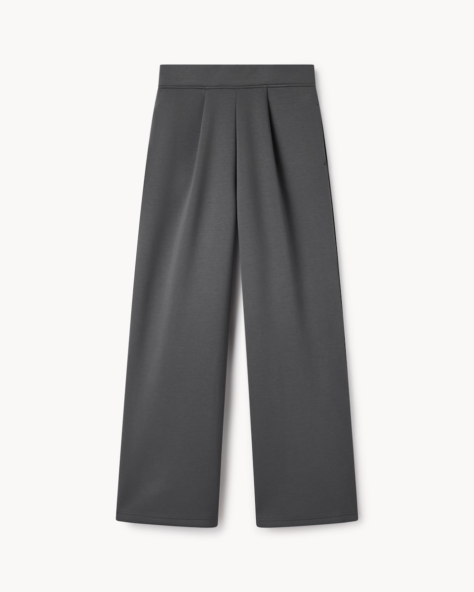 image 1 of F&F Active AFTERCLASS Scuba Wide Leg Joggers in Chocolate