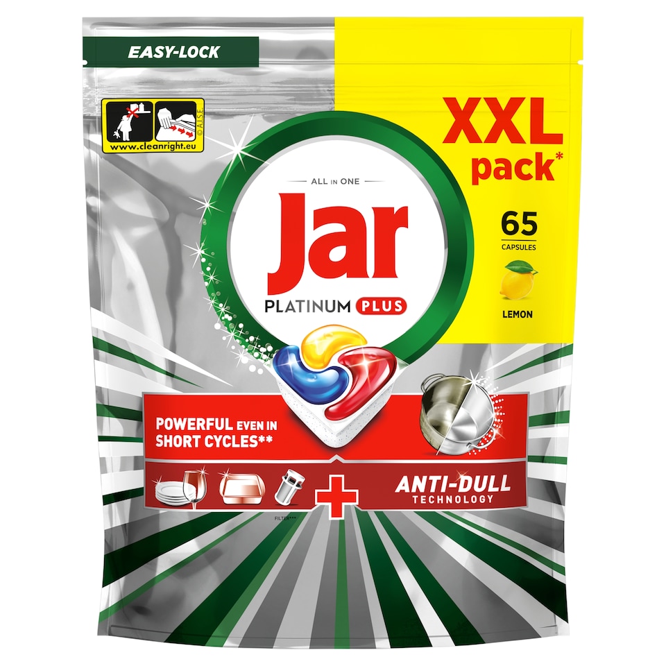 obrázok 1 z Jar Platinum Plus Tablety Do Umývačky Riadu, Citrón,  65 Kapsúl