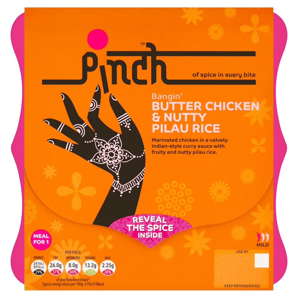 Pinch Bangin’ Butter Chicken & Nutty Pilau Rice 400g