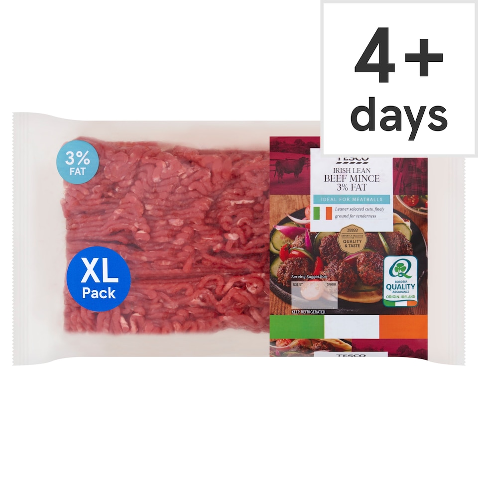 Tesco Irish Lean Beef Mince 3% Fat 750g