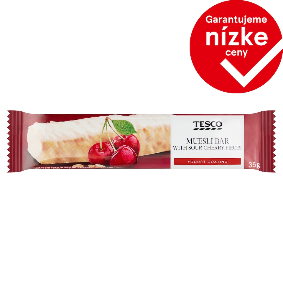 Tesco Muesli Bar with Sour Cherry Pieces 35 g