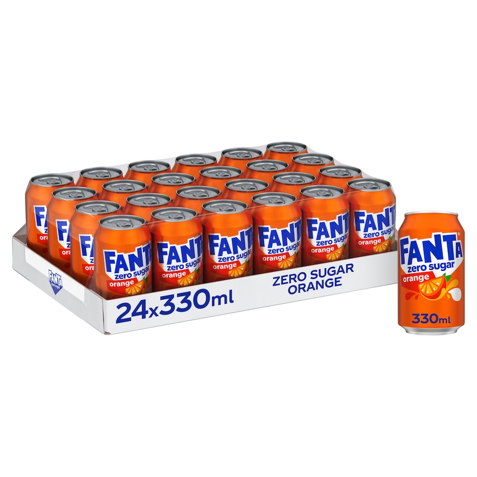 image 1 of Fanta Orange Zero Multipack Tray 24 x 330ml 