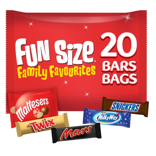 Mars Variety Funsize 20 Pack 358G Tesco Groceries