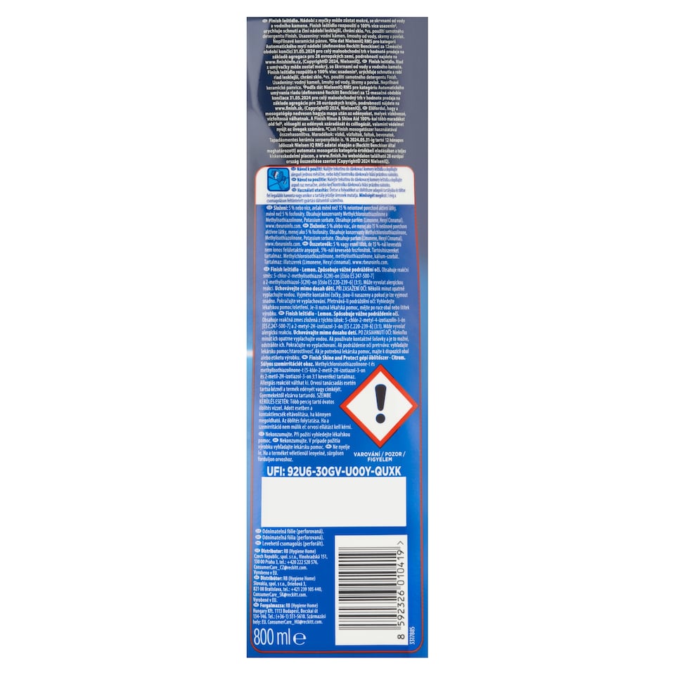 image 1 of Finish Rinse & Shine Aid Lemon 800 ml