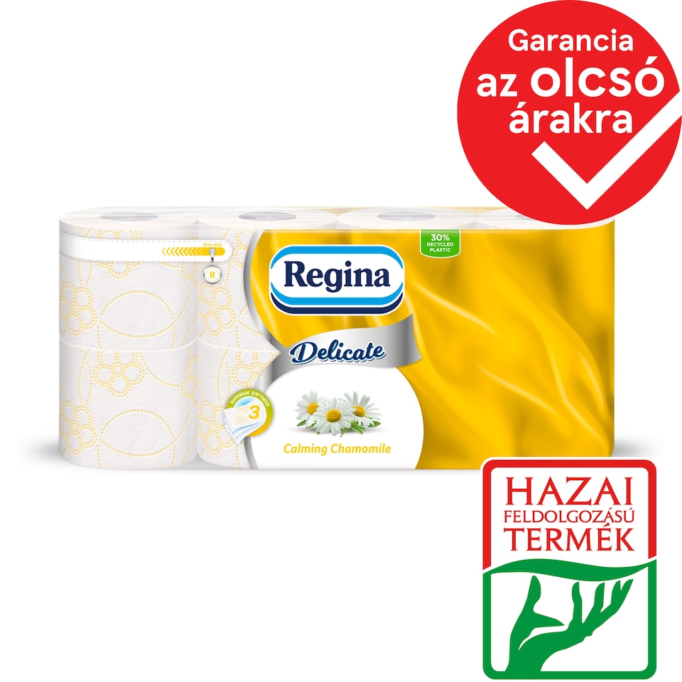 Regina Delicate Calming Chamomile toalettpapír 3 rétegű 8 tekercs