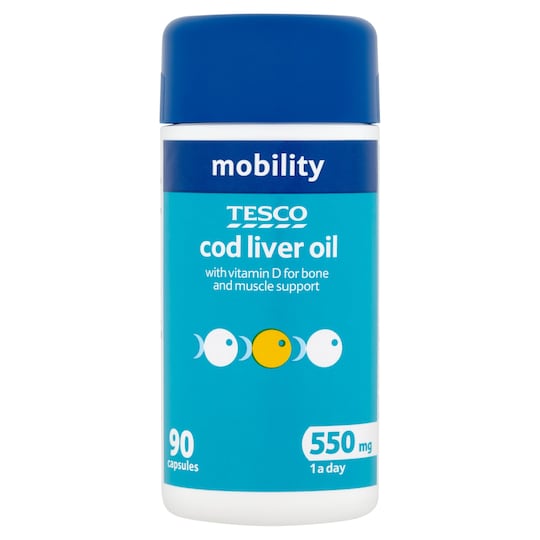 Tesco Cod Liver Oil 550Mg 90'S