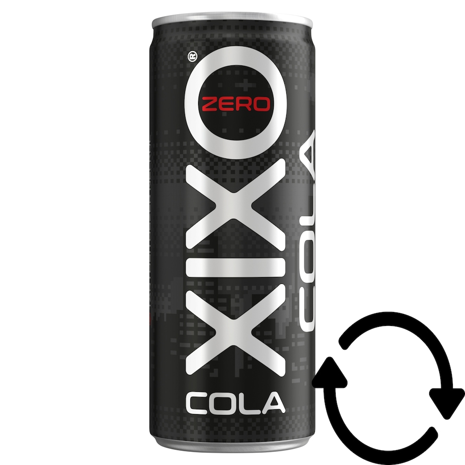 XIXO Cola Zero kólaízű, szénsavas üdítőital édesítőszerekkel 250 ml