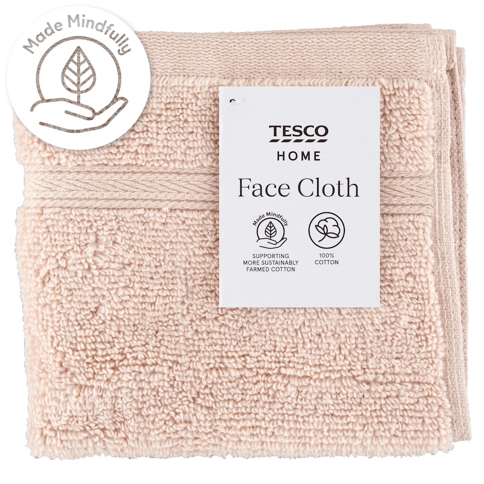 Tesco Home taupe színű arctörlő 30 cm x 30 cm