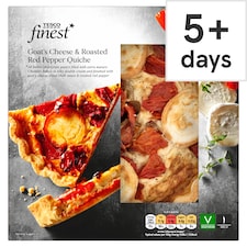 Tesco Finest Goat's Cheese & Roasted Red Pepper Quiche 400g
