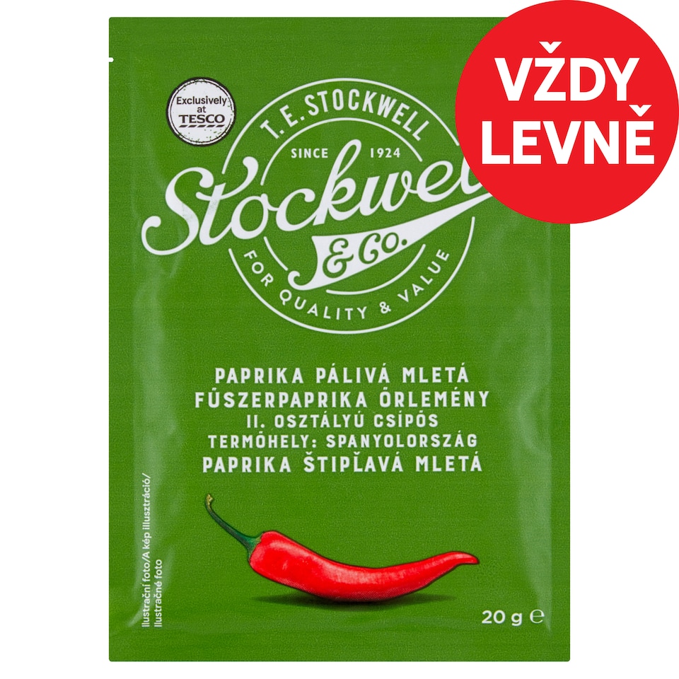 Stockwell & Co. Paprika pálivá mletá 20g