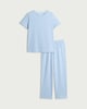 image 5 of F&F Pure Cotton Heart Pyjama Set in Multi Blue