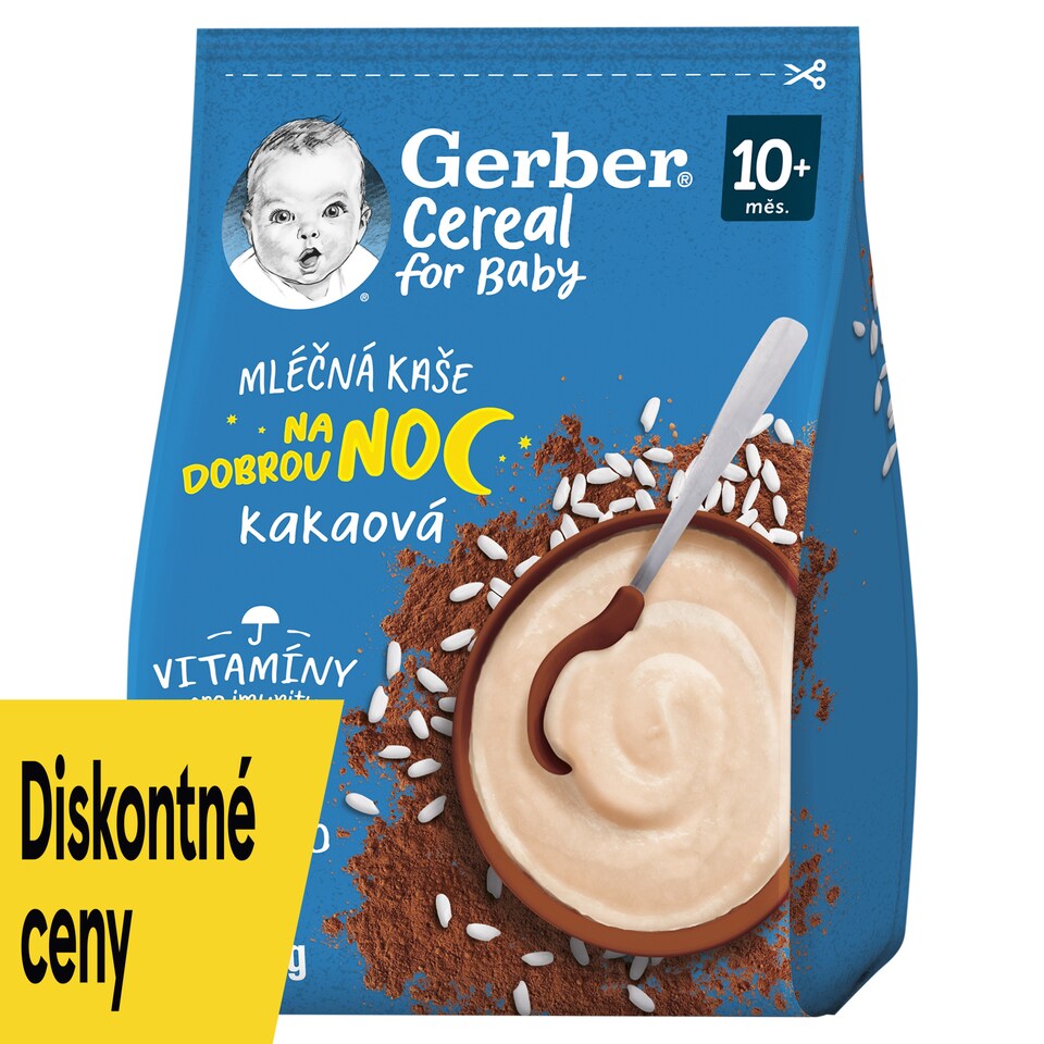 image 1 of GERBER Cereal Milk Porridge Cocoa Good Night 230 g