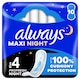 image 1 of Always Maxi Size 3 Night Sanitary Towels 9 Pack