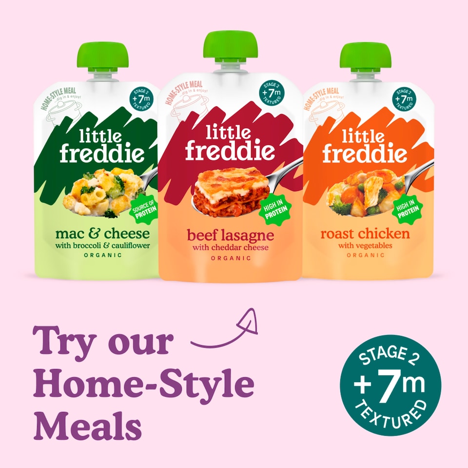 image 1 of Little Freddie Organic Peaches & Raspberries Baby Food Pouch 6+ Months 100g