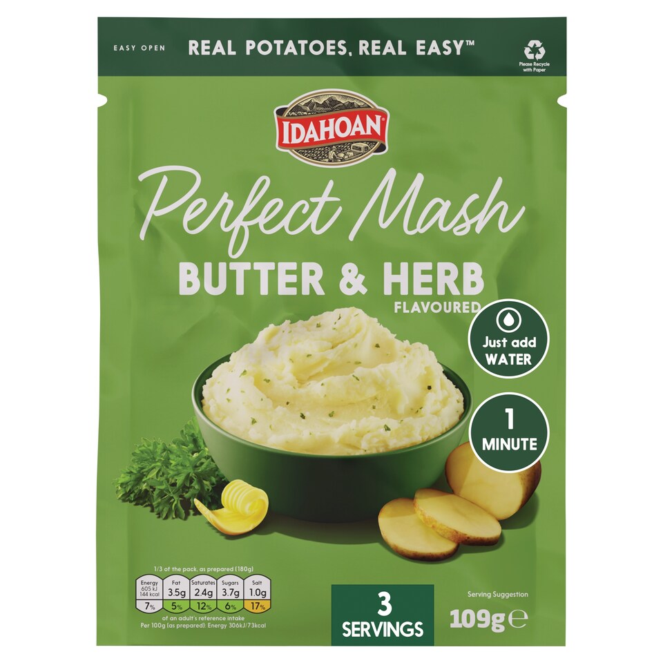 image 1 of Idahoan Butter & Herb Mash 109G
