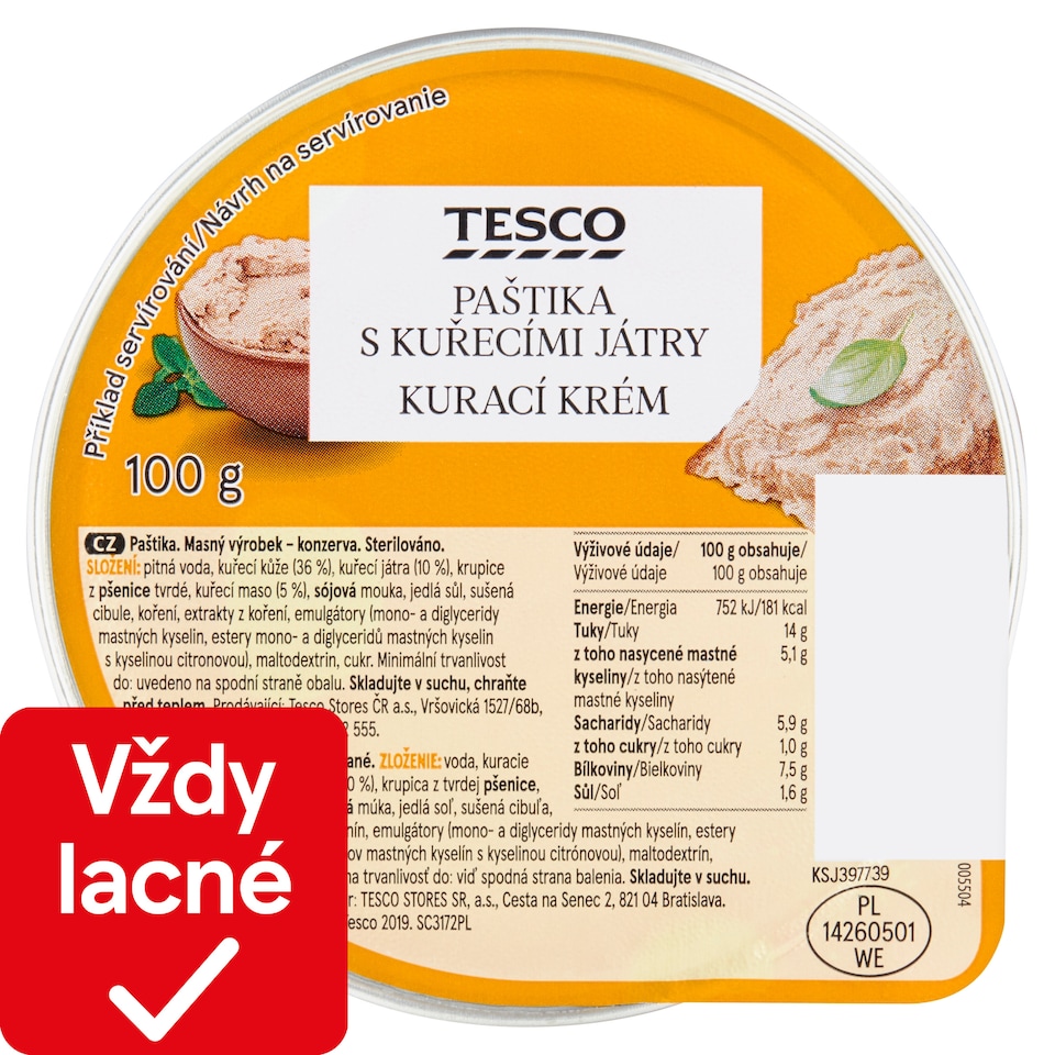 Tesco Kurací krém 100 g