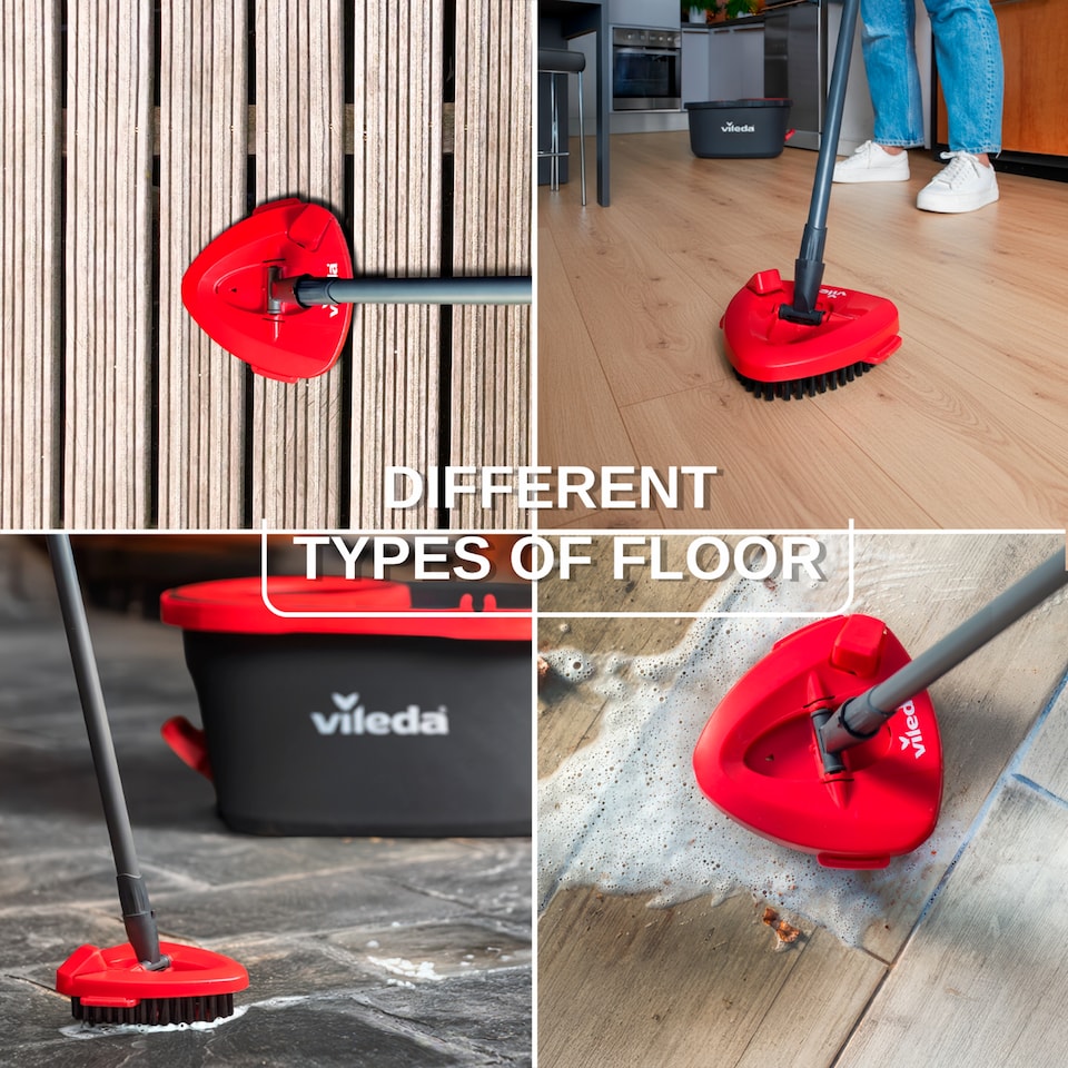 image 1 of Vileda Turbo Scrub Brush Spin Mop Attachment