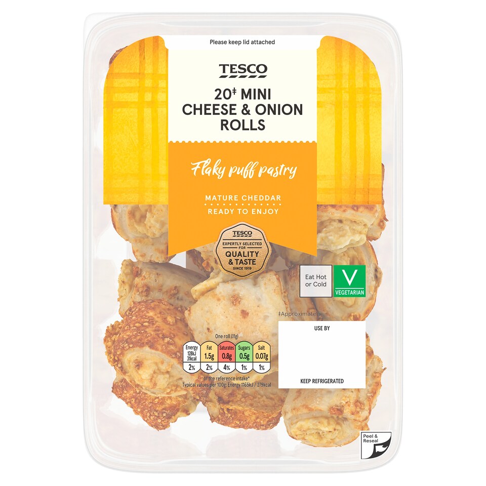 Tesco Mini Cheese & Onion Rolls 220g