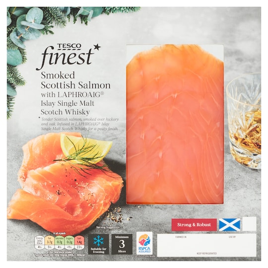 Tesco Finest Smoked Salmon With Whisky 100G Tesco Groceries