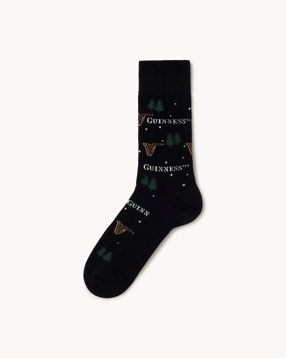 Guinness Cotton Rich Ankle Socks in Black