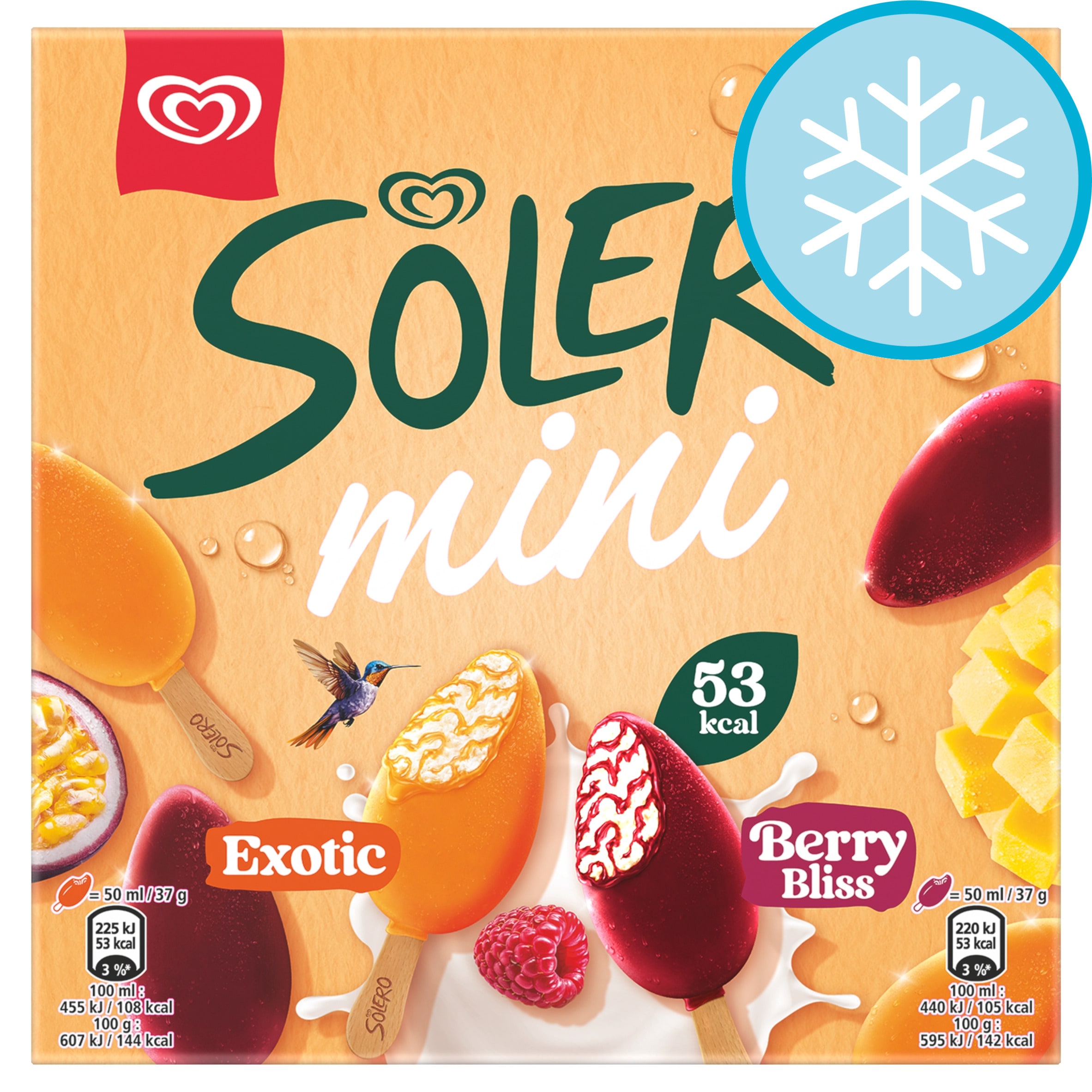 Solero Mini Exotic & Berry Bliss Ice Cream Lollies 6 x 50ml