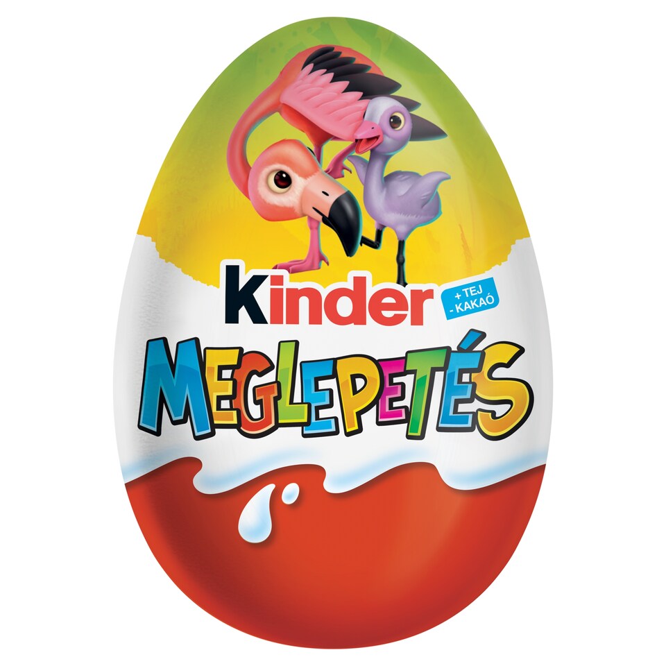Kinder Meglepetés belső tejes réteggel bevont tejcsokoládé figura, belsejében meglepetéssel 20 g
