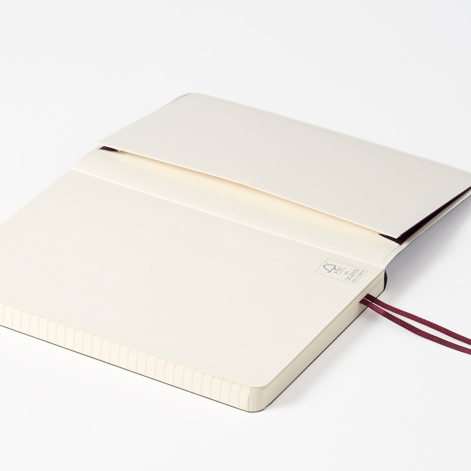 image 1 of Agenzio Soft Touch Medium Ruled Notebook Beetroot