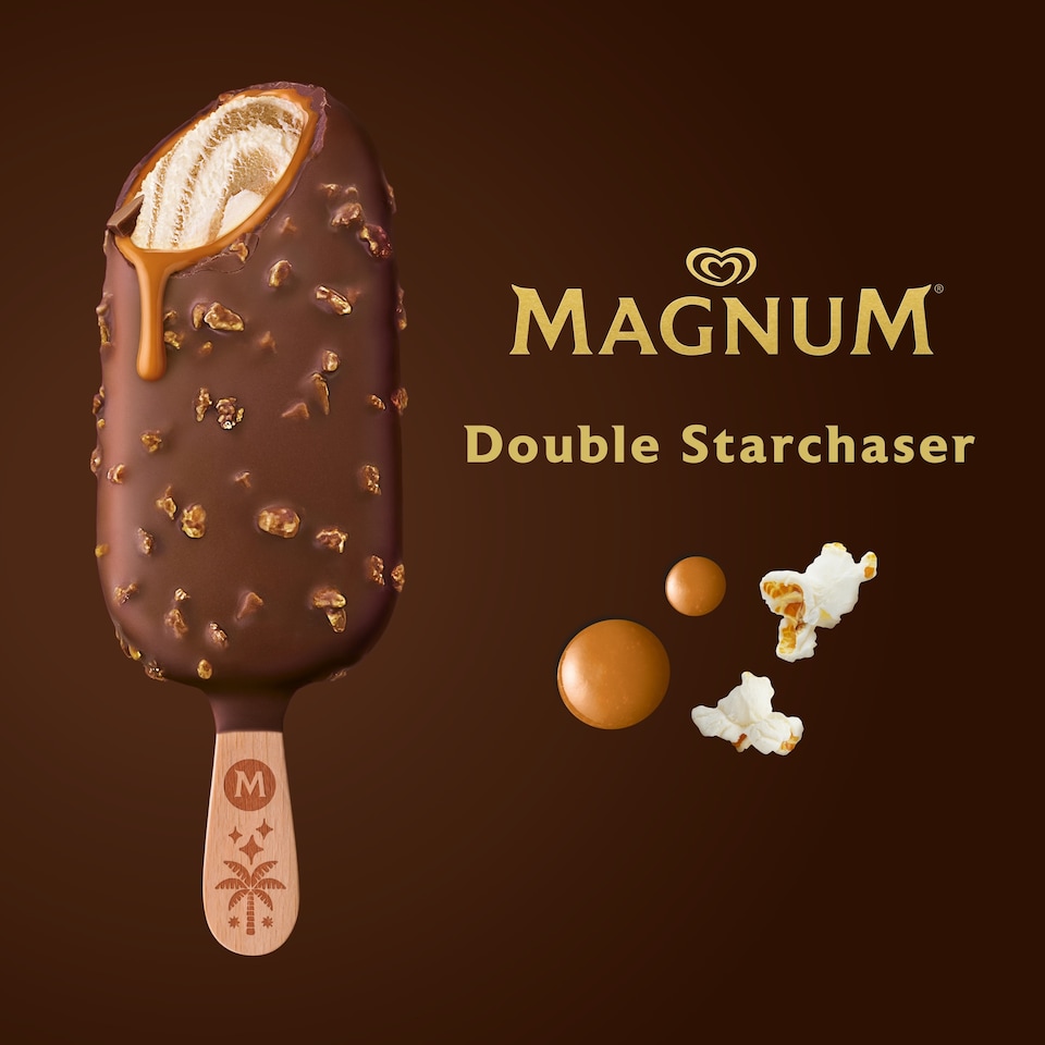 image 1 of Magnum Starchaser Chocolate, Caramel & Popcorn Ice Cream Sticks 3x85ml