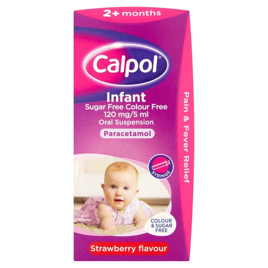 Calpol Infant Colour Free Sugar Free 100ml Tesco Groceries