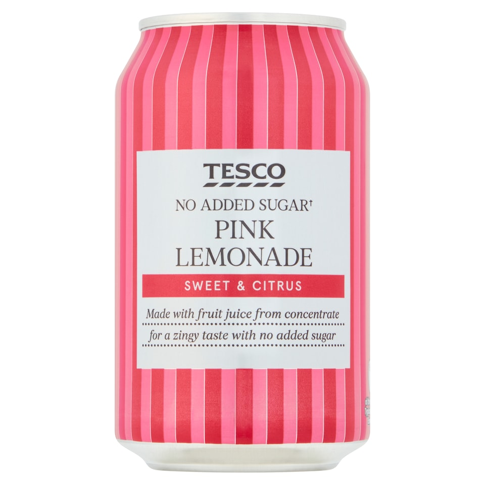 Tesco No Added Sugar Pink Lemonade 330Ml