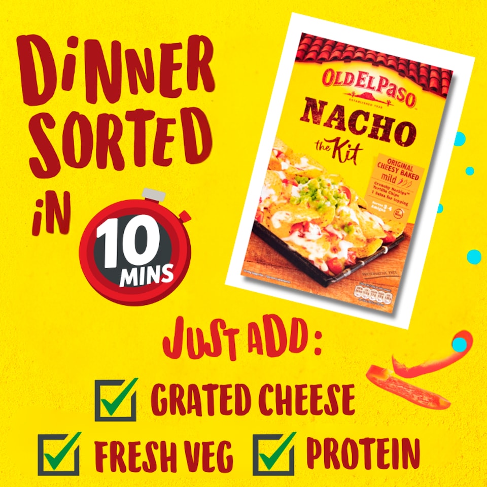 image 1 of Old El Paso Original Cheesy Baked Nacho Kit 505G