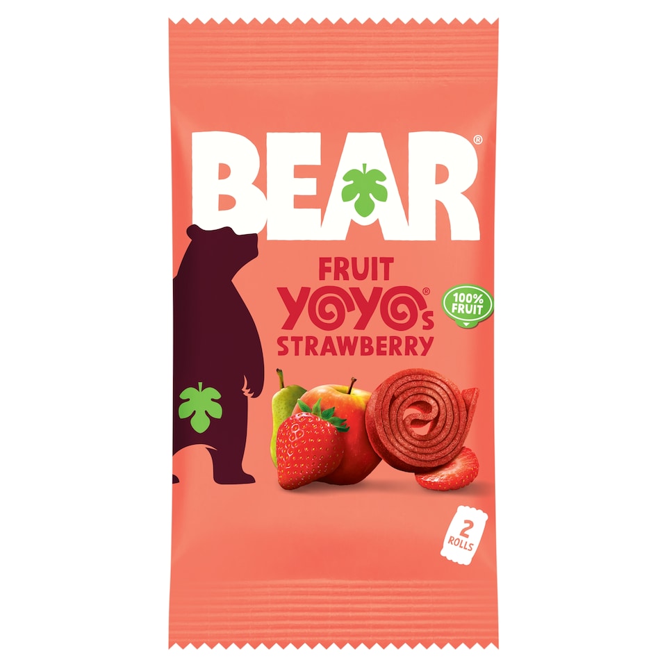 image 1 of Bear Pure Fruit Yoyos Strawberry 20G