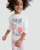 image 1 of F&F Girls 2-Pack Pure Cotton Printed Long Sleeved Tops in Multi Pink