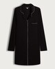 image 4 of F&F Contrast Piping Longline Pyjama Shirt in Black
