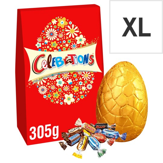 Celebrations Milk Chocolate Egg With 14 Mini Chocolates 305G Tesco