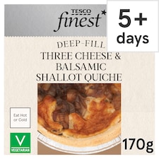 Tesco Finest Three Cheese & Balsamic Shallot Quiche 170g