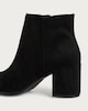 image 3 of F&F Textured Block Heel Ankle Boots in Black