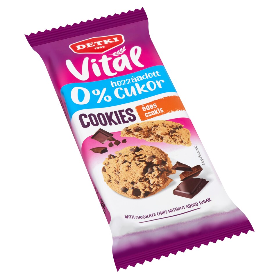 Detki Vital Shortbread Cookies with Chocolate Pieces and Sweeteners 130 g