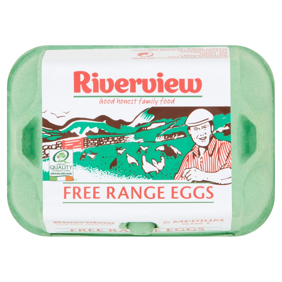 Riverview Eggs Free Range Eggs Medium 6 Pack