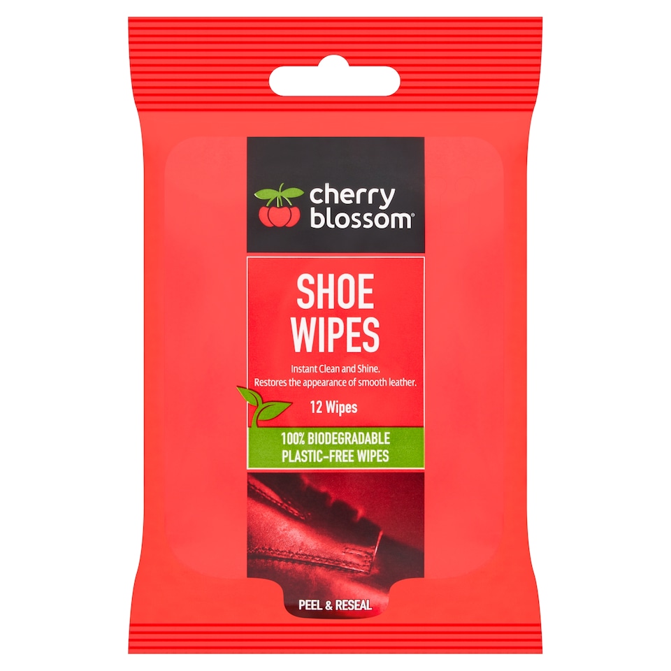 Cherry Blossom Shoe Wipes 12 Pack