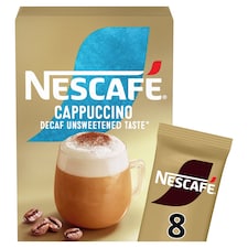 Nescafe Cappuccino Decaf Unsweetend Taste 8 Sachet 120g